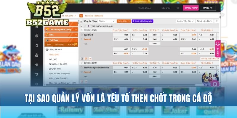 Tại sao quản lý vốn là yếu tố then chốt trong cá độ